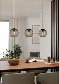 Eglo 901869 - Zsinóros csillár ALMANZORA 3xE27/60W/230V fekete