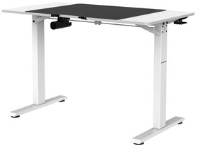 Állítható magasságú elektromos asztal EGON, 1100 x 720 x 600 mm, fehér színű