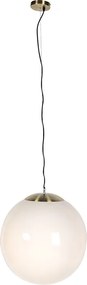 Okos skandináv függőlámpa arany színben, opál üveggel, 50 cm, WiFi A60-nal - Ball 50