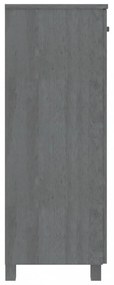 HAMAR sötétszürke tömör fenyőfa cipőszekrény 85 x 40 x 108 cm