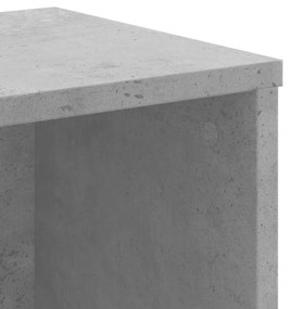 betonszürke szerelt fa könyvespolc 50x25x105 cm