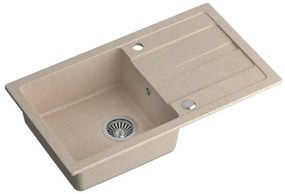 Sapho - Konyhai mosogató 77x44 cm gránit/bézs