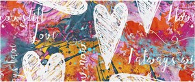 Kép - szív egy absztrakt háttérben (120x50 cm)