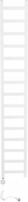 Fürdőszobai radiátor Dekoratív elektromos 800W Időzítő Orchid keskeny Fehér
