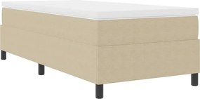 vidaXL Boxrugós ágy Világosszürke és fehér 100 x 200 cm