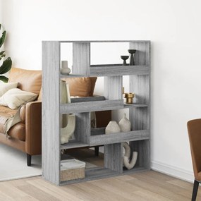 szürke sonoma színű szerelt fa könyvespolc 100 x 33 x 125,5 cm