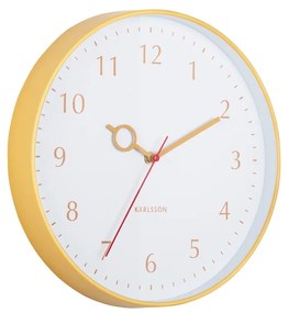 Karlsson 5992YE design falióra, sárga, átmérő 30cm