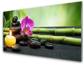 Üvegkép Virág bambusz Zen Spa 120x60cm
