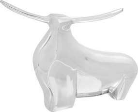 vidaXL Bika szobor Ezüst 37 x 44 x 17 cm Alumínium