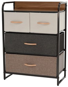 HAZEL TYP 2 szekrény szövet fiókokkal, barna, M