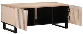 Fehér tömör mangófa dohányzóasztal 100 x 55 x 40 cm