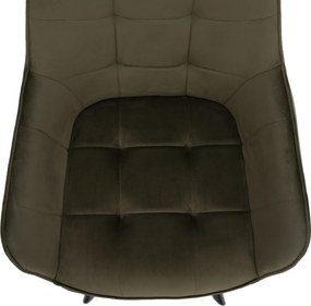 Design fotel, zöld Velvet/fekete, PETIN