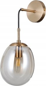 Meolo Italux fali lámpa, arany, üveg lámpabúra, E14, 5W