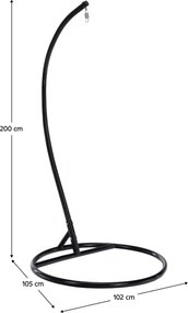 Állvány a függőágyra, fekete, OTAN NEW TYP 2