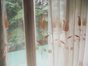Janka Barack Organza függöny 250 x 250 cm tulipános