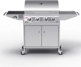 AVENBERG VERMONT BBQ gázgrill rozsdamentes acélból, oldalsó égővel