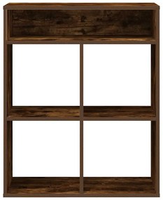 könyvszekrény füstös tölgy 66x31x80 cm szerelt fa