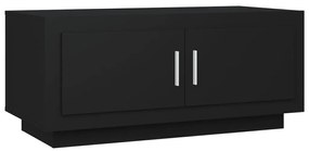 Fekete szerelt fa dohányzóasztal 102 x 55 x 45 cm