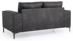 Antracitszürke bőrutánzat kanapé 164 cm Copenhagen – Scandic