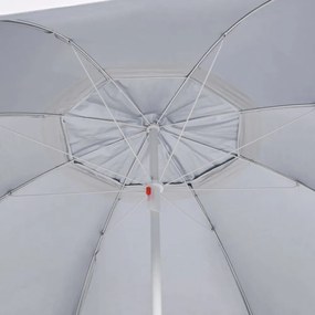 antracitszürke strandnapernyő oldalfalakkal 215 cm