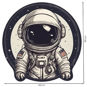 PIPPER. Kör alakú falmatrica "Űrhajós" Méret: 100cm