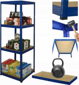 Fém tároló állvány garázs állvány Helios 180x35x35cm 4Px175kg