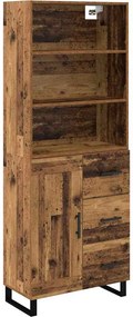 vidaXL Magasfiú fiókkal Öreg fa 69,5 x 34 x 180 cm Faanyag