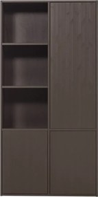 Sötétbarna borovi fenyő moduláris szekrény 108x215 cm Meggy – WOOOD