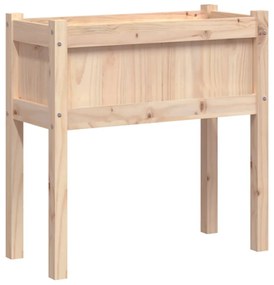 tömör fenyőfa kerti virágláda lábakkal 70 x 31 x 70 cm