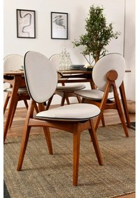 Touch Cream and Walnut étkezőszék szett, 2 db