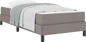 vidaXL Boxrugós ágy matracmal Tópszínű 90 x 190 cm szövet