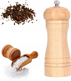 Fából készült bors- és sódaráló kerámia pengével 12,5 cm
