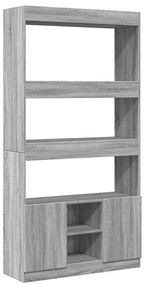 szürke sonoma szerelt fa magasszekrény 92 x 33 x 180 cm