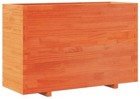 viaszbarna tömör fenyőfa kerti virágláda 110x40x72,5 cm