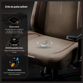 Gamer szék szövet szürke, Normal: Diablo X.Eye Prime Elephant Grey