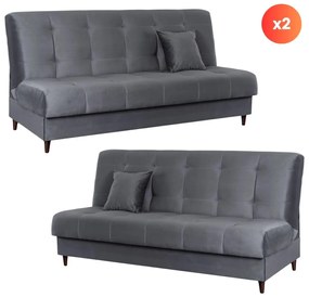 Zestaw 2x Sofa LIMA Szara