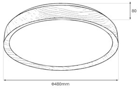 LED mennyezeti lámpa ORINOKO LED/36W/230V Ø 48 cm bézs