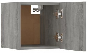 8 db szürke sonoma színű fali TV-szekrény 30,5 x 30 x 30 cm