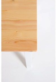 Brisbane bővíthető borovi fenyő étkezőasztal fehér konstrukcióval, 120 (200) x 70 cm - Bonami Essentials