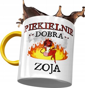 Sárga Bögre Zsófinak Feleség Barátnőjének Ajándék Nyomtatott Fotóval