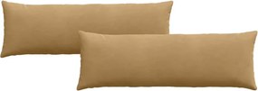 vidaXL Kanapé párnák 2 pcs Barna 120 x 40 cm Bársonyos szövet