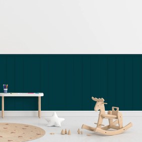 PIPPER. Textil öntapadó tapéta - Egy téglalap - Kék-zöld színű Méret: 100cm, Szín: Sötét