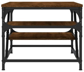 füstös tölgy színű szerelt fa dohányzóasztal 100 x 49 x 40 cm
