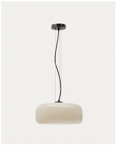 Szürkésbézs LED függőlámpa üveg búrával ø 38 cm Reig – Kave Home