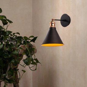 Fekete fali lámpa ø 20 cm Berceste – Opviq lights
