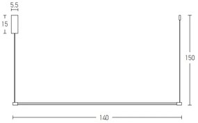 Zambelis 20119 - LED Csillár zsinóron LED/20W/230V fekete