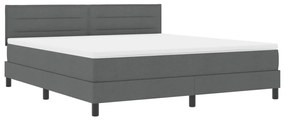 Boxspring Ágy Matrac Mályva Szürke 180x200 cm Szövet