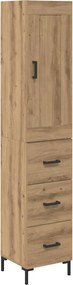 vidaXL Magasfiú fiókkal Artisan tölgy 34,5 x 34 x 180 cm Faanyag