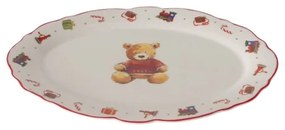 Karácsonyi macis porcelán ovális kínáló tál 31x21 cm