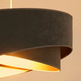 Brilagi - LED Csillár zsinóron LYRA 1xE27/15W/230V szürke/arany